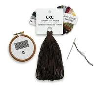 CXC 3371 Fil à broder au point de croix 6 brins Noir Marron DMC (3371 noir marron, 40 mètres)