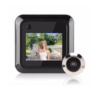 CXCDSS Visiophone sans Fil, 2.4 Pouces LCD Couleur écran numérique Sonnette 145 degrés Porte Oeil caméra visionneuse électronique Peeping extérieure