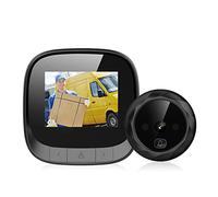 CXCDSS Visiophone sans Fil, Écran LCD visionneuse de Porte électronique Cloche Nuit Judas caméra Enregistrement Photo numérique Sonnette Intelligente