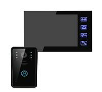 CXCDSS Visiophone sans Fil, Interphone vidéo interphone Sonnette Bouton Tactile déverrouillage à Distance Vision Nocturne caméra de sécurité Surveillance Domicile