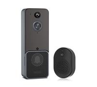 CXCDSS Visiophone sans Fil, Smart Home sans Fil vidéo Sonnette caméra numérique extérieur interphone HD Vision Nocturne Protection de sécurité(No Battery)