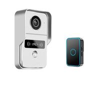 CXCDSS Visiophone sans Fil, Tuya App 2.4G sans Fil 1080P HD vidéo Sonnette interphone Villa Serrure de Porte à Distance déverrouillage Module 12V Connexion POE(KW02 and Chime)