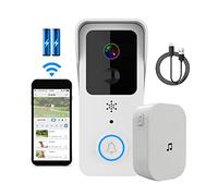 CXCDSS Visiophone sans Fil, Tuya Sonnette vidéo 5G/2.4GHz Double extérieur sans Fil de Porte 1080P étanche IP54 Maison Intelligente interphone téléphone caméra