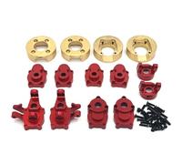 CXDOUDSW Enlevés en Laiton pour Le boîtier de l'engin de Poids pour Le Portail métallique Compatible avec 1/8 de Voitures RC comme H8H YK4082 YK4083 CR1 8 Yucatan Absima Pièces de Mise à Niveau(Red)