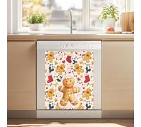 Cxdvotvy Housse de manet de lave-vaisselle - Motif étoile de Noël - Autocollant magnétique réutilisable - 55 x 66 cm