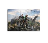 CXEEUDFFN Poster mural horizontal sur toile Motif jeu vidéo The Elder Scrolls coucher d'été 50 x 75 cm