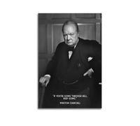 CXEEUDFFN Winston Churchill Poster décoratif sur toile pour chambre à coucher 60 x 90 cm