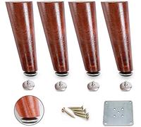 CXEGCCUF 4 Pieds de Rechange pour Meubles en Bois, Pieds de Table Basse en chêne, Pieds de canapé Coniques, Pieds d'armoire, pour Table à Manger/Table de Nuit/Pouf/Meuble TV/Causeuse/commod