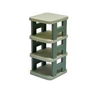 CXEGCCUF Étagère à Chaussures en Plastique autoportante, empilable, démontable et assemblable, idéale pour Placard, entrée, Petit Espace, Coin (28,2 cm l x 30,5 cm P x 57,9 cm H, 4 Niveaux)