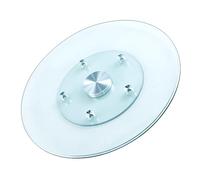CXEGCCUF Grand Plateau tournant de 39"/35" pour Centre de Table de Salle à Manger Plateau Rotatif Rond de 31"/27" en Verre trempé antidéflagrant Plateau de Service d'affichage de Table de 2
