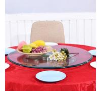 CXEGCCUF Plateau Rotatif en Verre trempé de 35" Assiette de Service Lisse Transparente 27/31 Pouces Épaissir Le Plateau tournant Rond décoratif Rotatif à 360 ° (Taille : 50 cm/20)