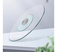 CXEGCCUF Plateau tournant à 360° 27", 31", 35", 39", Plaque de Service en Verre trempé Lazy Susan, 20", 24", Plateau Rotatif épais Rond, Organisateur de Table, Centre de Table pour décorer