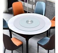 CXEGCCUF Plateau tournant Lazy Susan en Verre de 20 à 39 Pouces pour Table Ronde, Plateau Rotatif pour Salle à Manger, Plaque pivotante Transparente pour la Cuisine à Domicile, Grand platea