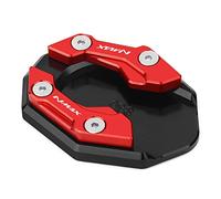 CXEPI Support de Plaque de Support de Béquille Latérale Aluminium Plaque Agrandir Pad Pour Yamaha NMAX 125 NMAX 155,Rouge