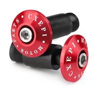 CXEPI Universel Bouchon de Prise D'extrémité de Barre de Moto, 1 Paire de Capuchons de Prise de Curseur D'extrémité de Guidon de Moto de 22mm 7/8 Pouces