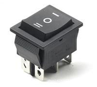 CXFCIHFT Interrupteur à Bascule for Bateau, 3 Positions, 6 Broches, Bouton de Verrouillage avec lumière KCD4 16A 250VAC/ 20A 125VAC, Marche-arrêt, 1 pièce(R1ed)