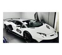 CXFFB 1 Pièce Voiture Autocollants SVJ Lettres Garde-Boue Côté Autocollants pour Lamborghini Aventador SVJ 63 Auto Corps Décorer Emblème Accessoires,G