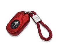 CXFFB Housse de Clé de Voiture pour Maserati Levante Ghibli Quattroporte Boîte à Clés Porte-Clés étui à Clés en TPU Emblème Accessoires de Coque de Clé,D