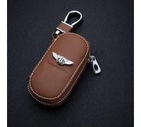 CXFFB Pochette pour clés de Voiture pour Bentley Continental GT Flying Spur Bentayga Mulsanne étui à Télécommande en Cuir Couverture de Clé de Voiture Porte-clés Crochet Accessoires,A
