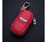 CXFFB Pochette pour clés de Voiture pour Bentley Continental GT Flying Spur Bentayga Mulsanne étui à Télécommande en Cuir Couverture de Clé de Voiture Porte-clés Crochet Accessoires,D