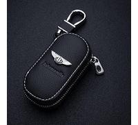 CXFFB Pochette pour clés de Voiture pour Bentley Continental GT Flying Spur Bentayga Mulsanne étui à Télécommande en Cuir Couverture de Clé de Voiture Porte-clés Crochet Accessoires,B
