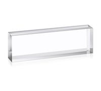 CXGBQSJ Bloc d'Affichage en Acrylique Épais 20mm, Support Piédestal Carré Transparent Poli, Socle en Acrylique Clair pour Gâteau, Bague, Présentoir, Photo et Décoration,300x200x20mm