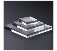 CXGBQSJ Bloc d'Exposition en Acrylique Épais 30 mm Carré Transparent Solide pour Photographie, Souvenirs, Trophées, Artisanat, Rangement et Présentation,100x100x20mm