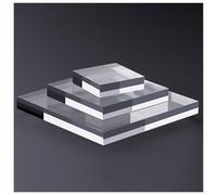 CXGBQSJ Bloc d'Exposition en Acrylique Transparent Épaisseur 20 mm, Support Surélevé, Base et Étagère pour Art, Photographie, Objets de Collection, Décoration de Burea,200x200x20mm