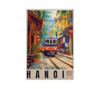 CXGFEFFG Poster de voyage Hanoi - Impression sur toile représentant le Vietnam pour décoration de chambre à coucher 20 x 30 cm