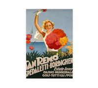 CXGFEFFG San Remo Affiche vintage sur toile pour décoration de chambre à coucher 30 x 45 cm