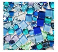 CXGFRGH Carreaux de mosaïque, Lot de 250 g mosaïques en Cristal Forme irrégulière, for Loisirs créatifs, for Enfants, Paillettes Brillantes, mélange Pierres, matériaux d'art Faits à la Main(H)