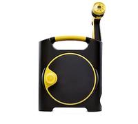 CXGFRGH Rangement des tuyaux d'arrosage, Enrouleur de Tuyau Compact Portable 10+2M/32+6FT, avec poignée et Guide-Tuyau, fourni avec 1 buse et Tous Les raccords