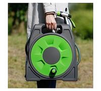 CXGFRGH Rangement des tuyaux d'arrosage, Kit de Lavage de Voiture, Chariot Enrouleur de Tuyau avec Tuyau de 25 m/80 pi, Organisateur de Rangement de Tuyau d'arrosage extérieur for Jardin,(Green)
