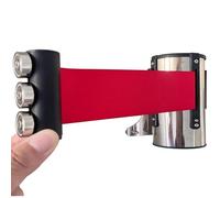 CXGFRGH Ruban de barrière rétractable， Barrière de File d'attente magnétique à Fixation Murale, Ceinture contrôle des foules, barrière sécurité 2/3/5/10 m(10M/32FT)