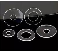 Cxiang-Rondelles d'arrêt M1.2 M1.4 M1.7 M1.8 M2 M2.5 M3 M4 Hard Plastic Pvc Transparent Insulating Flat Washer, Corrosion et durable(M3x8x2mm(100pc)