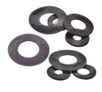 Cxiang-Rondelles d'arrêt M2-M10 PVC Soft Washer Ring Plastic Gasket Insulating Waterproof Sealing Black Ultra Thin Elasticity Flat Washers, Corrosion et durable(M3x8mmx0.3mm,180PCS)