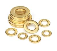Cxiang-Rondelles d'arrêt M2 M3 M4 M5 M6 M8 M10 M12 M14 M16 Brass Gaskets Thickened And Enlarged Metal Flat Washers, Corrosion et durable(M5x10x0.5mm(50pcs))
