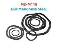 Cxiang-Rondelles d'arrêt M3 M4 M5 M6 M8 M10-M118 65# Mangnese Steel Bearing Shafts Three Wave Crest Type Spring Washer Gasket Wave Washer, Corrosion et durable(M34x41x0.5(10pcs))