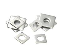 Cxiang-Rondelles d'arrêt M3 M4 M5 M6 M8 M10 M12 M14 M16 M18 M20 304 Stainless Steel Flat Washer Thicken Square Gasket Curtain Wall Shim Metal Ring, Corrosion et durable(M5x12x1mm (50pcs))