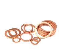 Cxiang-Rondelles d'arrêt M3 M4 M5 M6 M8 M10 M12 M14 M16 M18 M20 M22 M24 M27 M30 Boat Red Brass Copper Crush Sealing Washer Flat Seal Ring Gasket, Corrosion et durable(M6x14x2 (10pcs))