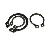 Cxiang-Rondelles d'arrêt M6 To M40 304 Stainless Steel Black 65mn Manganese Shaft Retaining Snap Ring Washer Bearing C Type External Circlip, Corrosion et durable(Manganese steel,M8 50pcs)