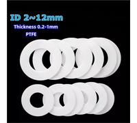 Cxiang-Rondelles d'arrêt PTFE Gasket Flat Washer Thickness 0.2-1mm ID 2mm~20mm Resistant To High Low Temperature Anti-aging， Corrosion et durable(10x20x1mm(50pcs))