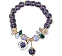CXIAOSJUN Bracelet cristal violet, bracelet micro incrusté de zircones