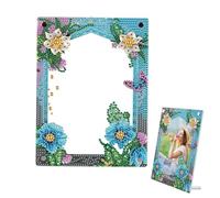CXINLky 5D Diamond Art Painting Cadre photo 21 x 21 x 2 cm pour photos et images, créatif DIY Diamant Art Cadre photo Set Décoration de table Home Office Décoration - Fleurs 08