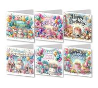 CXINLky 5D DIY Diamond Art Painting Cartes de Pâques, 2025 Nouveautés Diamond Art Painting Cartes, 6 cartes d'anniversaire Diamond Art Cartes d'anniversaire, carte de Pâques, vacances pour amis 06
