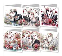 CXINLky 5D DIY Diamond Art Painting Cartes de Saint-Valentin, 2025 Nouveautés Diamond Painting Cartes, 6 pièces Diamond Art Cartes Anniversaire, Carte Cadeau Vacances pour la Famille, Amourez-02