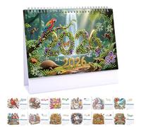 CXINLky Diamond Art Painting calendrier de table 2026 Noël avec support et liste de choses à faire