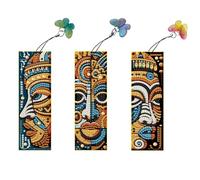 CXINLky Diamond Art Painting Marque-page 5D Diamond Art Marque-page avec pendentif papillon Diamond Bookmark Set 03 Masque