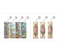 CXINLky Diamond Art Painting Marque-page de peinture diamant avec pendentif papillon, 5D DIY Diamant Peinture Diamond Bookmark Set pour cadeaux de remise de diplôme - 7 pièces A