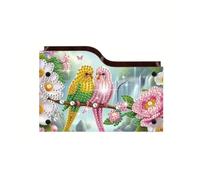 CXINLky Diamond Art Painting Porte-télécommande DIY Diamond Art Boîte de rangement de bureau en bois Boîte de rangement cosmétique Organiseur avec 2 compartiments Oiseau 07